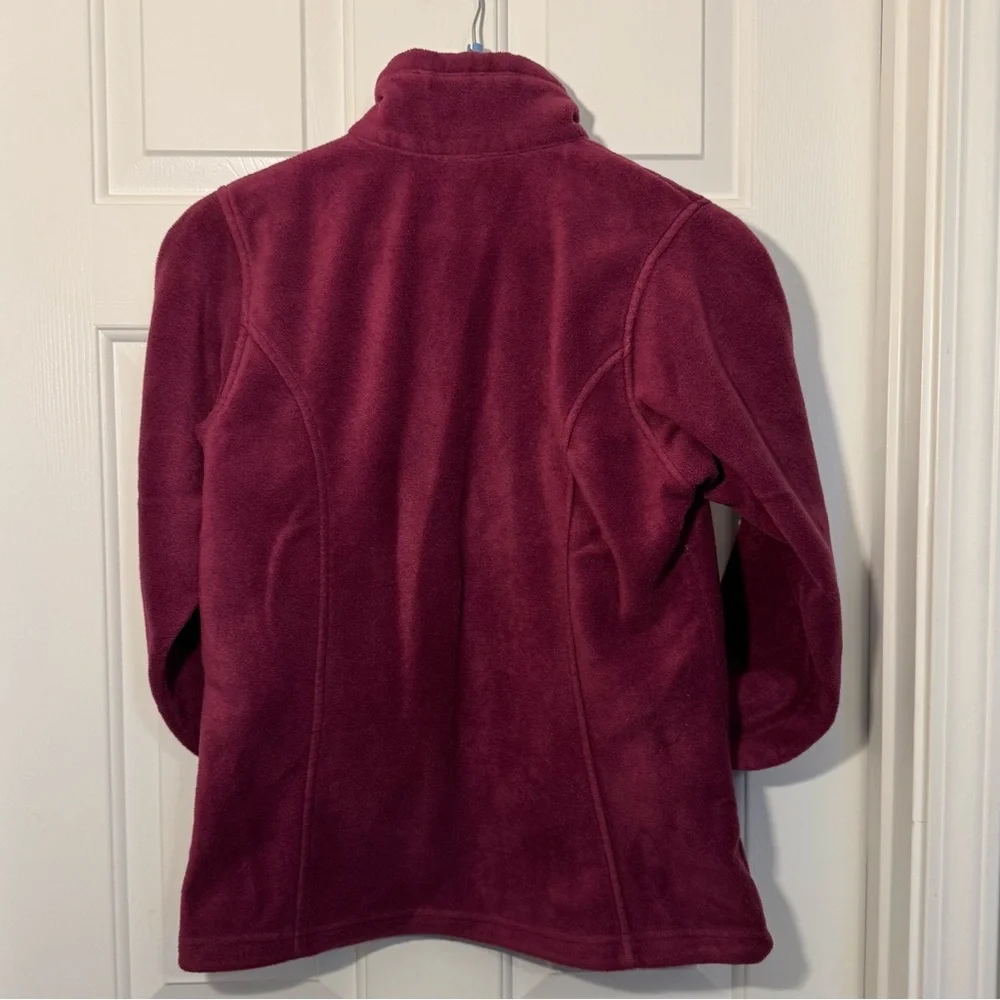Columbia Women’s Fleece Jacket Cranberry Full Zip Long‎ Sleeve Pullover Medium
